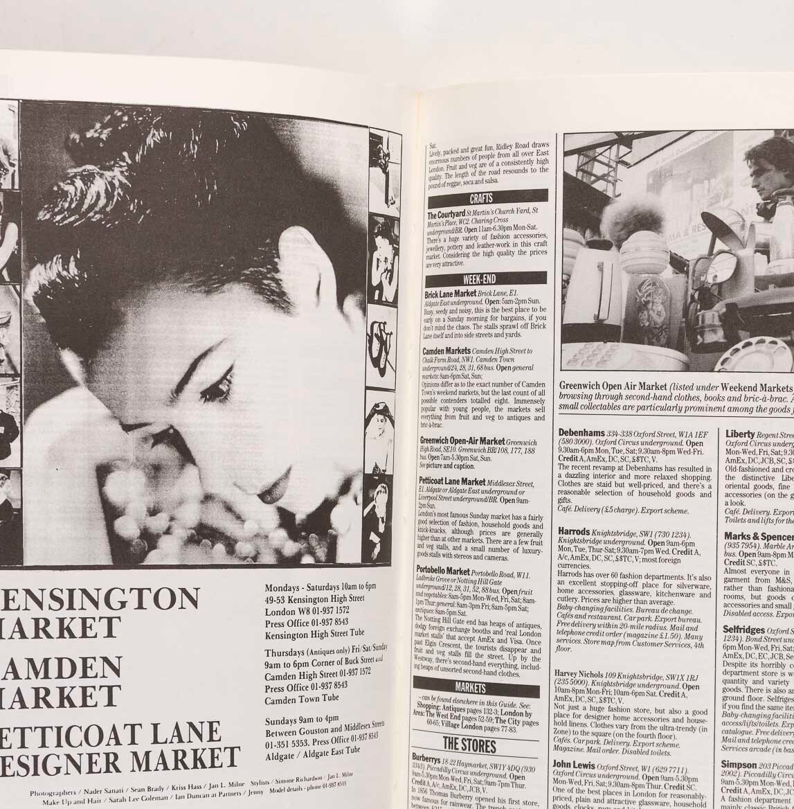 TIME OUT LONDON GUIDE BOOK music MARKETS shops CLUBS gay MUSEUMS magazine 1989