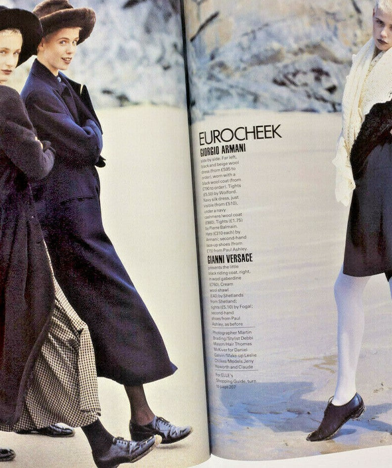 Christy Turlington NAOMI CAMPBELL Kristen McMenamy UK ELLE September 1986 Talisa