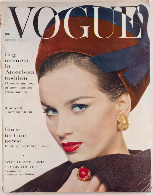 IRVING PENN Anna Carin Bjorck CLAUDETTE COLBERT Vogue magazine September 1 1960