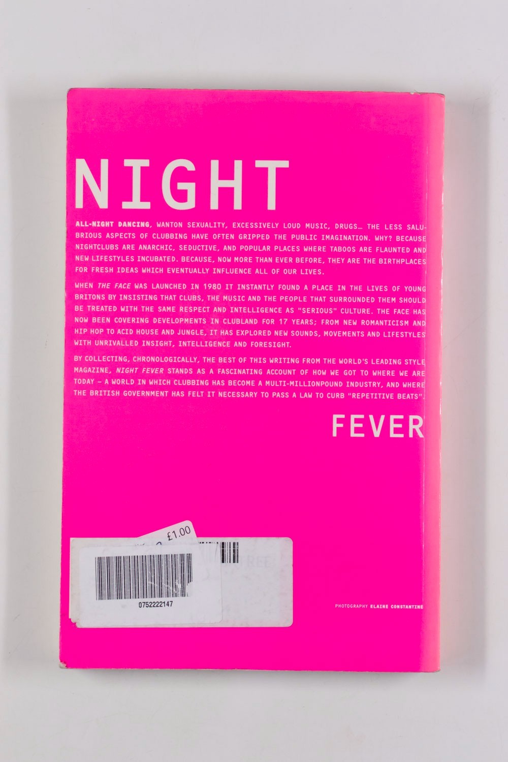 The Face NIGHTFEVER 1st Ed BOOK magazine 1997 Club writing 1980 1986 Lee Harpin