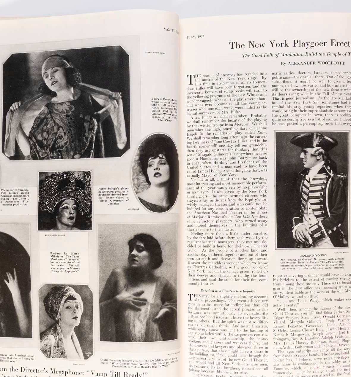 Joseph B Platt T S ELIOT Conan Doyle STEICHEN Gay VANITY FAIR magazine July 1923