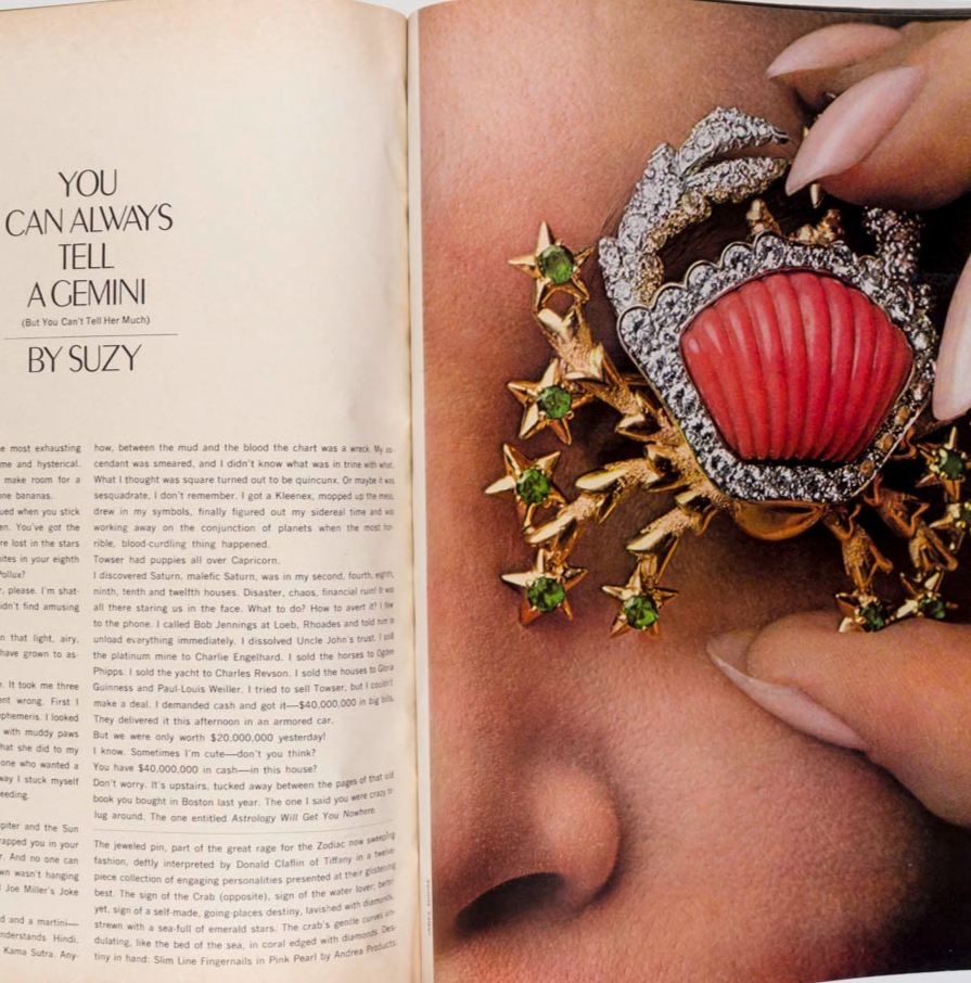 OCCULT Zodiac Cult OLIVIA HUSSEY Harpers Bazaar 1968 October DONNA MITCHELL Hiro