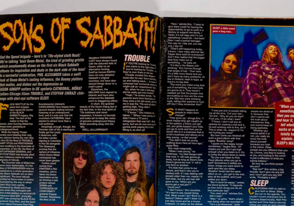 Metallica NIRVANA POSTER Ozzy Osbourne KERRANG magazine 1993 June 449 Bon Jovi