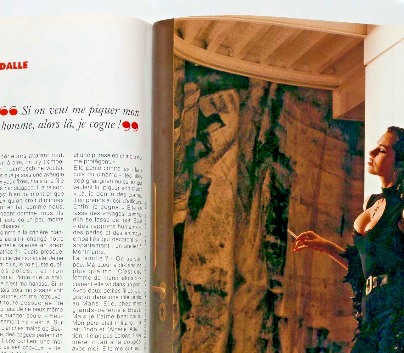Beatrice Dalle JIM JARMUSCH Max Ernst ELLE MAGAZINE December 9 1991 JANE FONDA