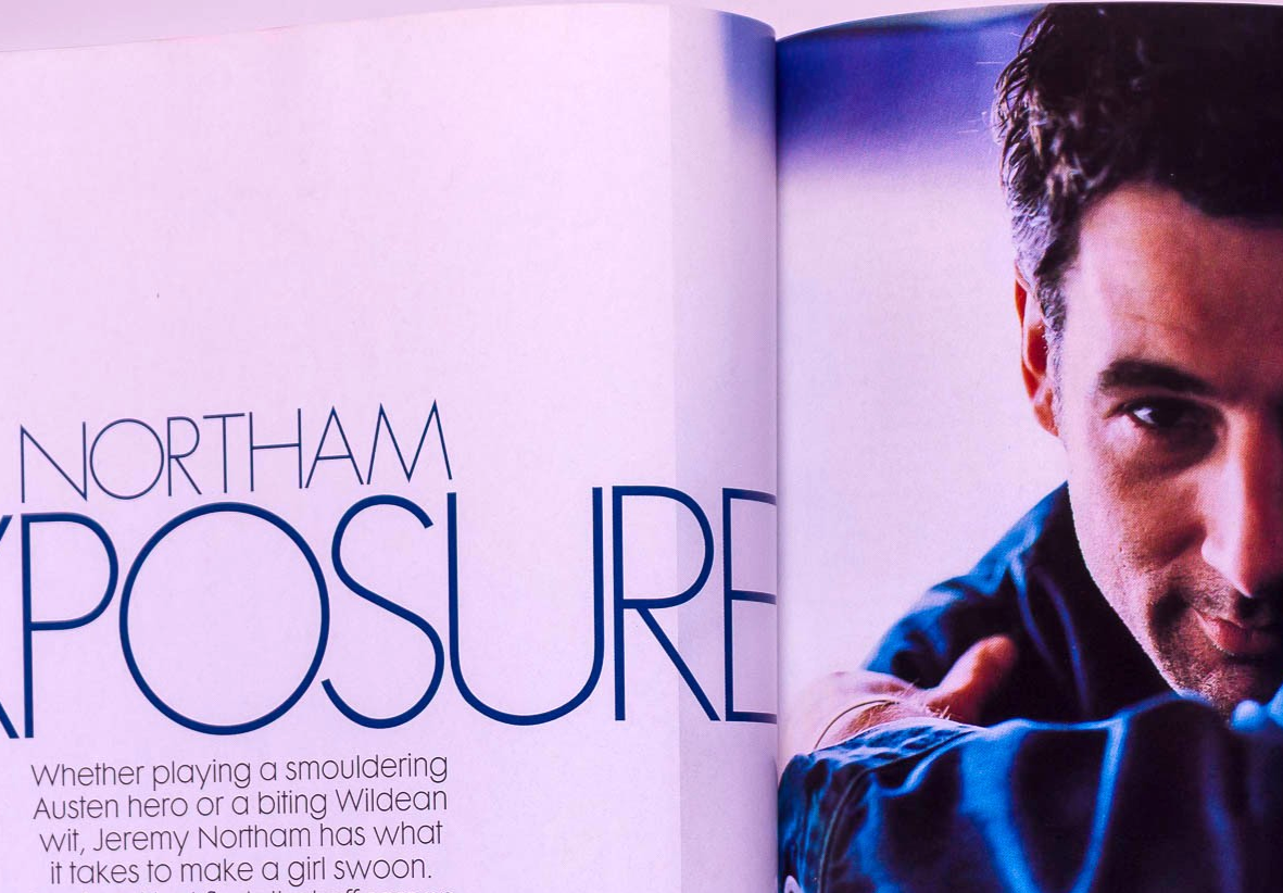 JEREMY NORTHAM interview and photo shoot RARE vintage UK Fashion magazine