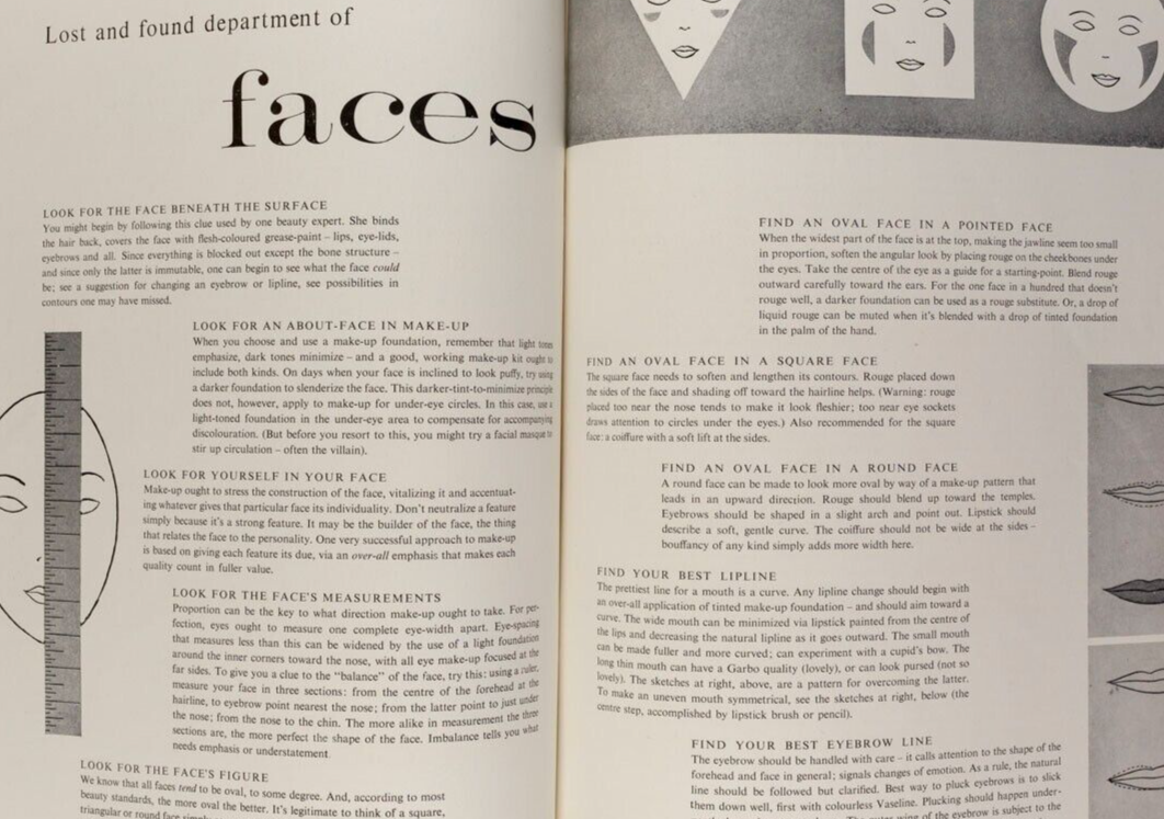 Irving Penn ERWIN BLUMENFELD Erica Perl VOGUE Beauty Book magazine 1958 Make-Up