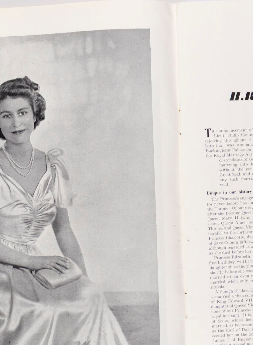 VIVIEN LEIGH Princess Elizabeth & Prince Philip engagement SCHIAPARELLI magazine