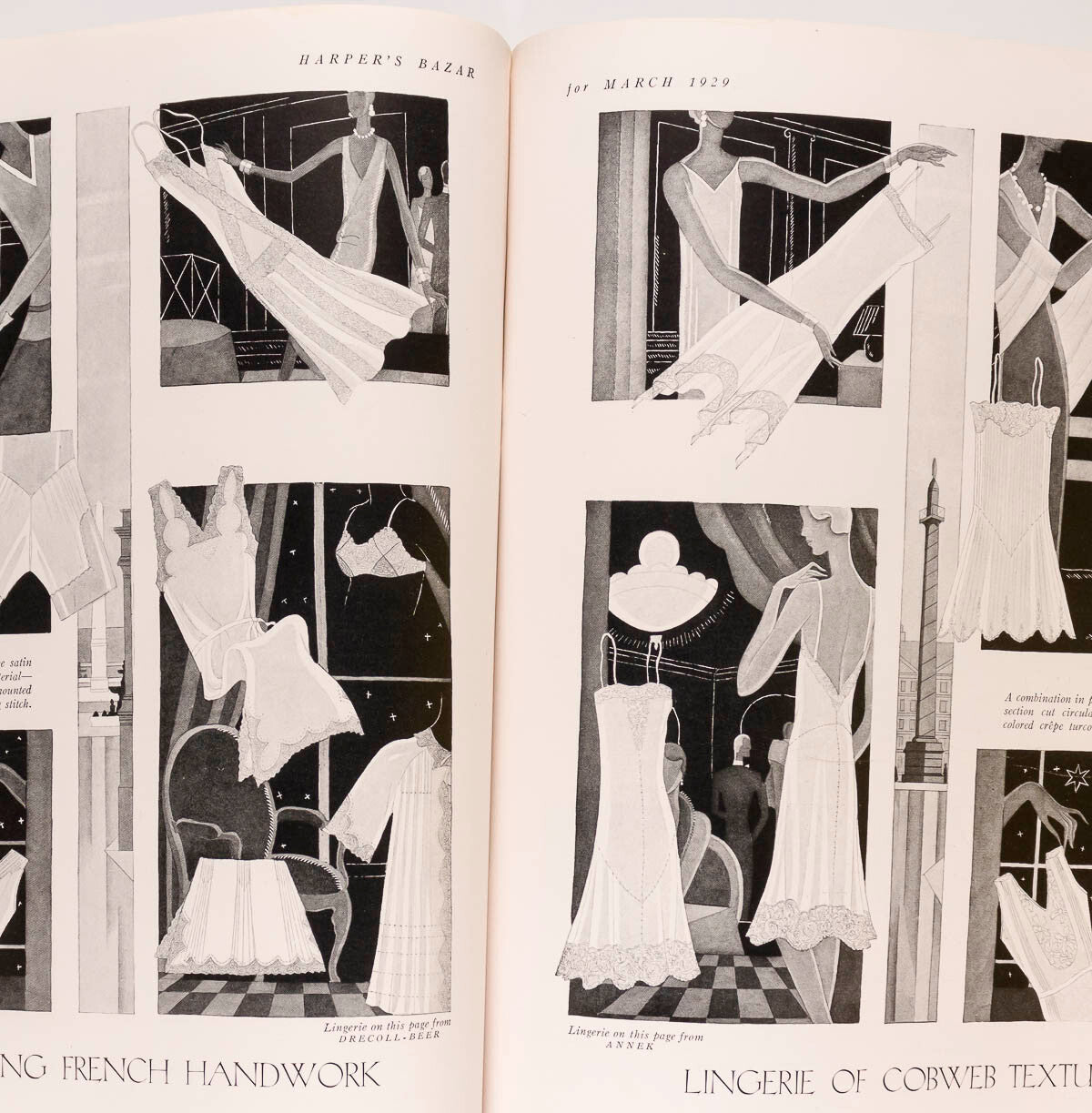 Reynaldo Luza ART DECO Spring Millinery HARPERS BAZAAR March 1929 Baron de Meyer