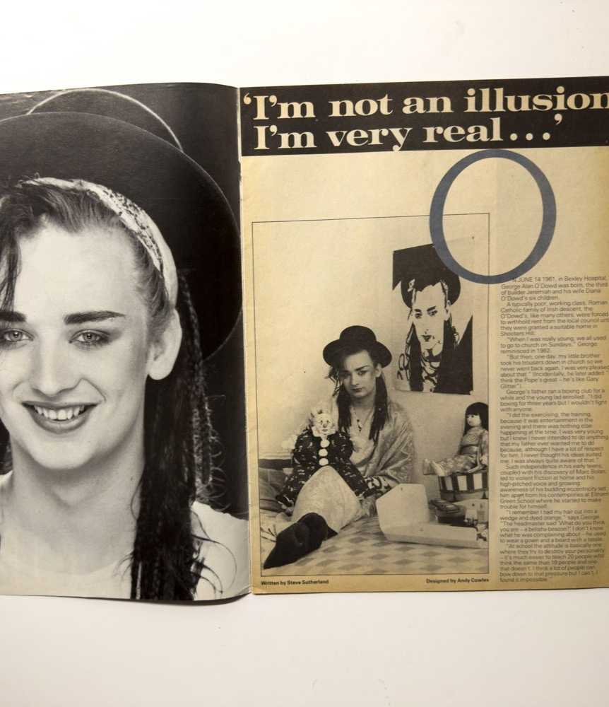 Culture Club BOY GEORGE MM music book MELODY MAKER STAR FILE PHOTO MAGAZINE 1983