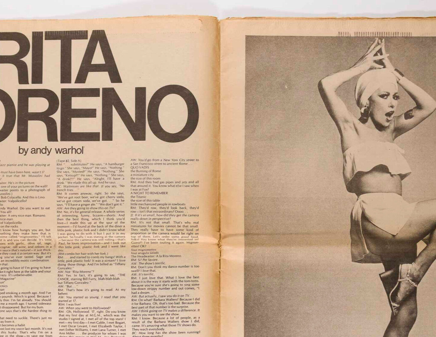Antonio Lopez PUERTO RICO Holly Woodlawn JEAN-PAUL GOUDE Interview magazine 1975