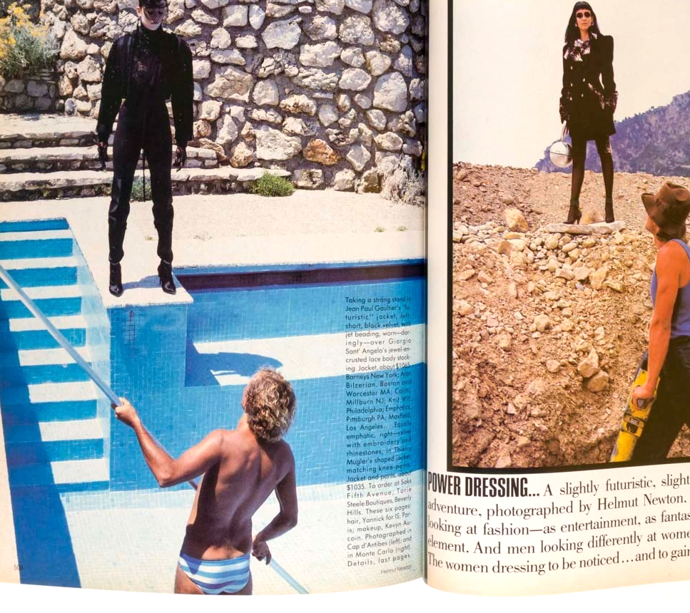 Alexa Singer HELMUT NEWTON Christy Turlington CDG Vogue October 1985 40 birthday