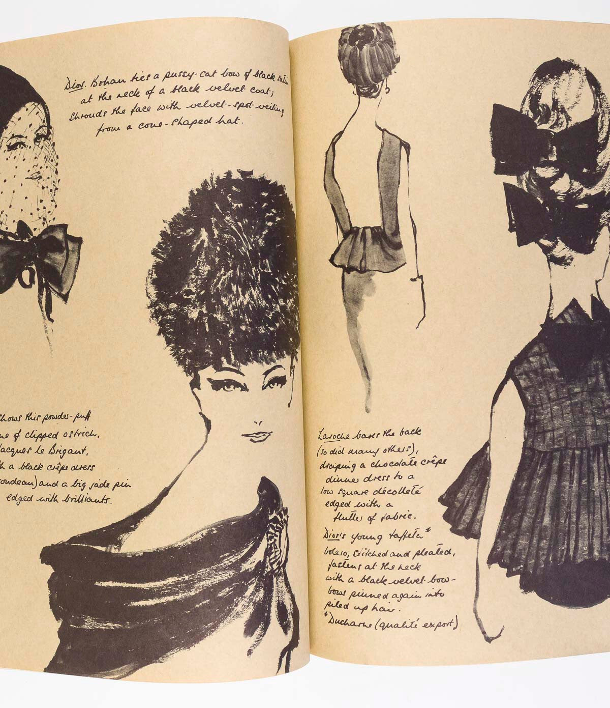 Jean Shrimpton INTERNATIONAL FASHION FOLIO Dior VTG Autumn 1961 Harper's Bazaar