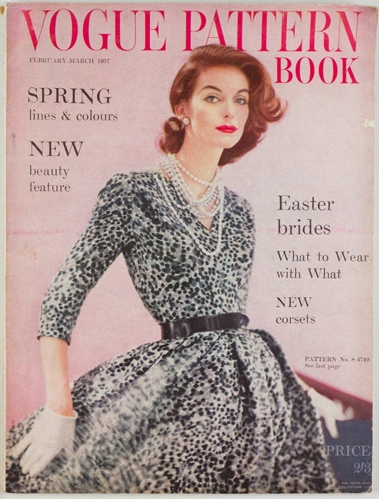 Corsets BOBBY HILLSON Paris Models VOGUE PATTERN BOOK magazine February 1957 vtg