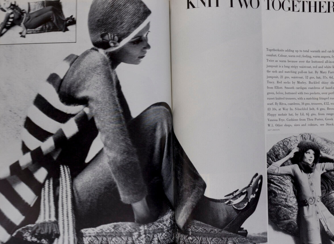 DONYALE LUNA Barbra Streisand MARISA BERENSON Cecil Beaton OSSIE CLARK vtg VOGUE