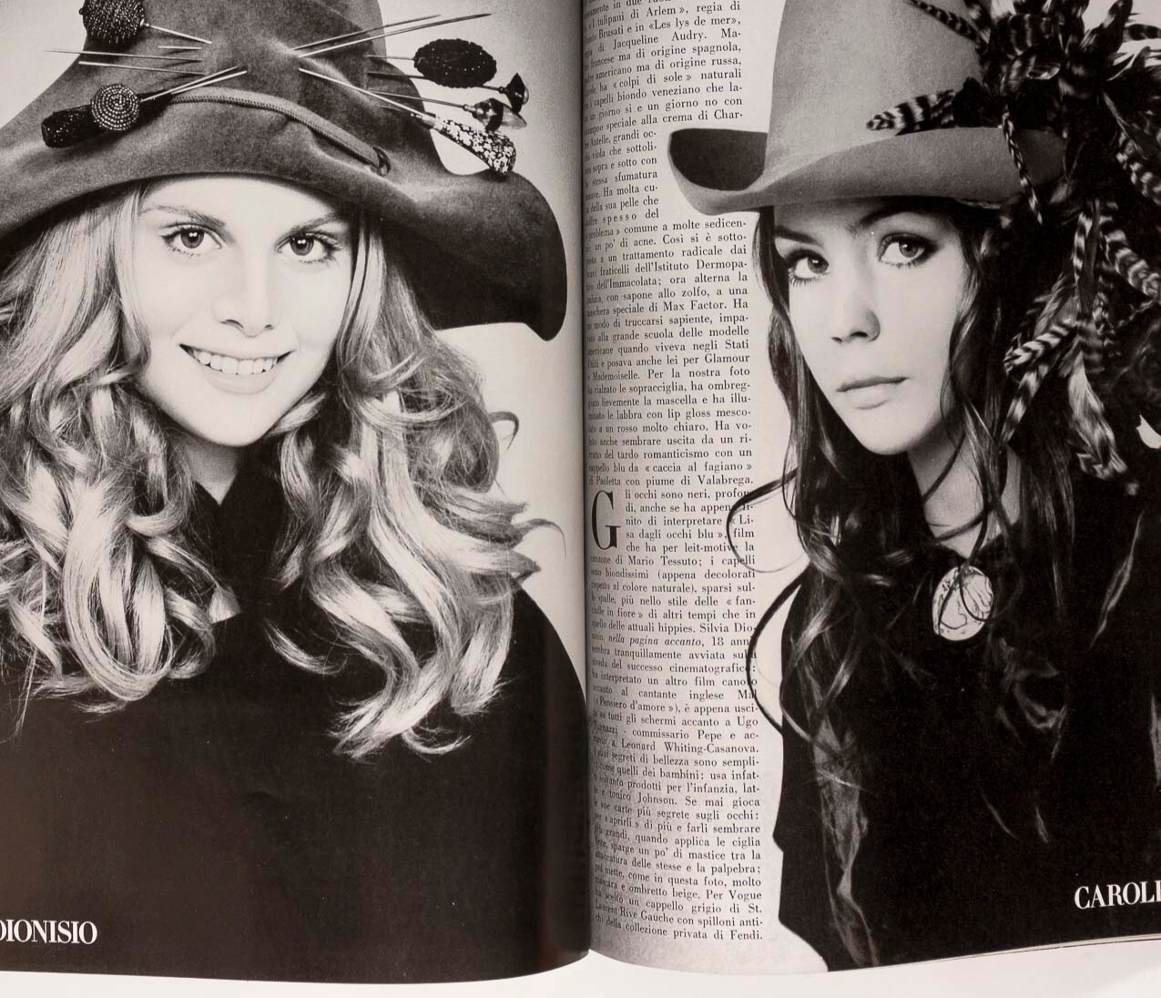 Ingrid Boulting PATTIE BOYD Deneuve JANE BIRKIN  Vogue Italia December 1969  YSL