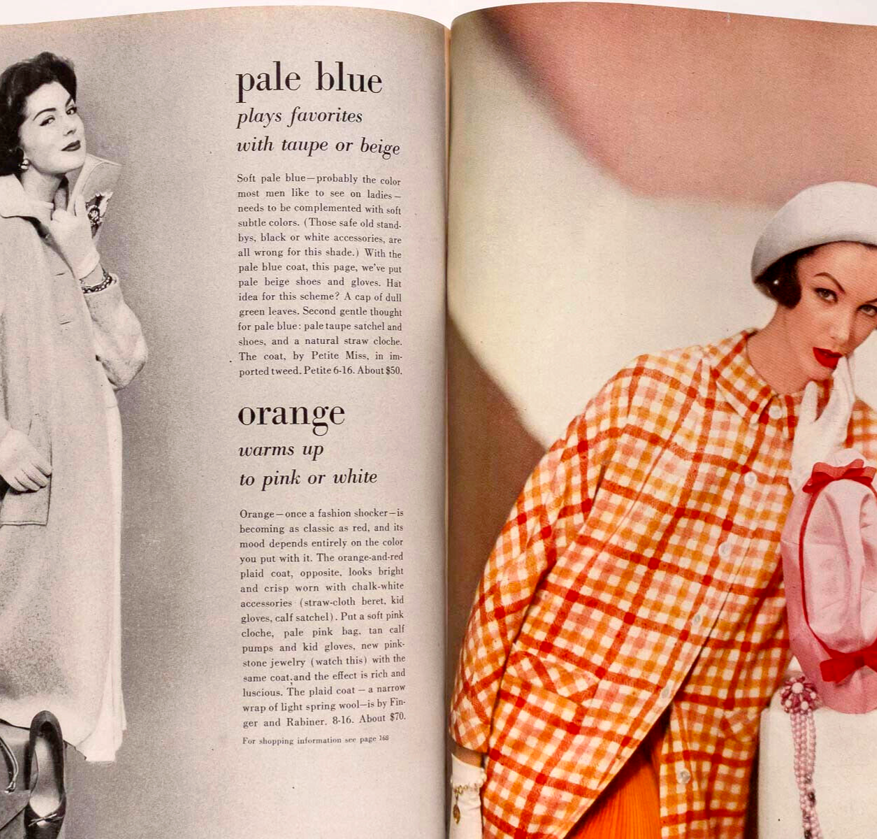 Spring Beauty WHAT TO WEAR WITH Chart GLAMOUR magazine March 1952 Fashion US vtg