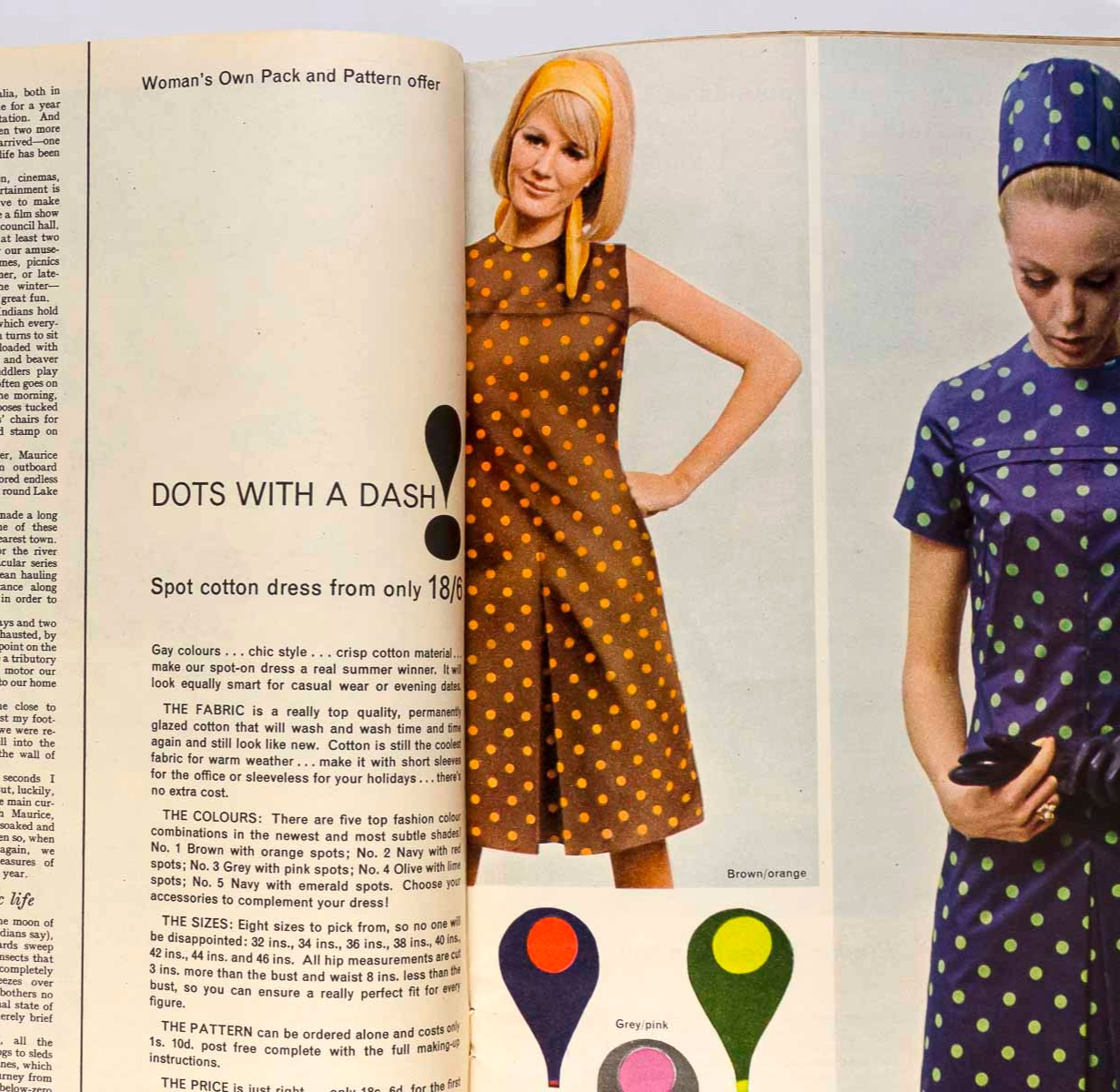 PATTIE BOYD Joanna Lumley JILL KENNINGTON Woman's Own magazine March 19 1966 VTG