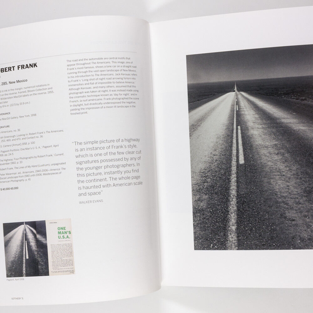 ROBERT FRANK Auction Catalogue THE AMERICANS Sotheby's NY Jake & Ruth Bloom 2015