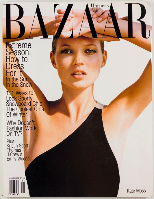 KATE MOSS Linda Evangelista KRISTIN SCOTT THOMAS Harpers Bazaar US November 1996