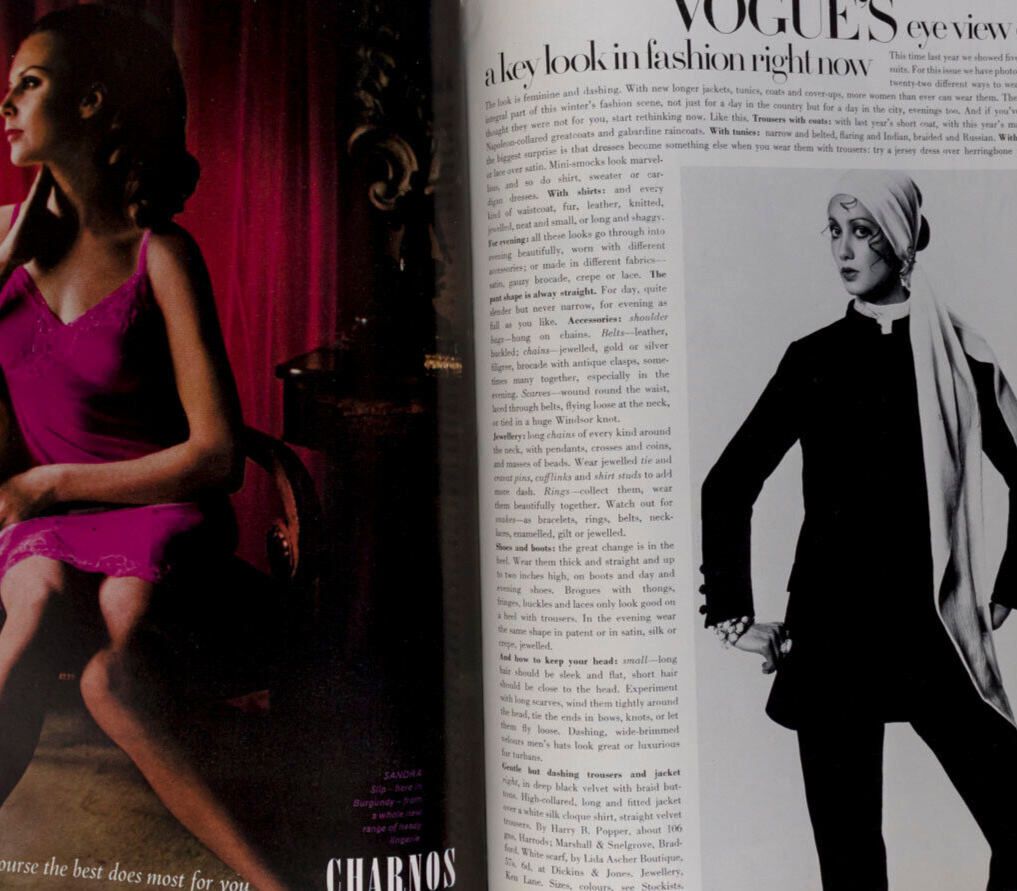 DONYALE LUNA Barbra Streisand MARISA BERENSON Cecil Beaton OSSIE CLARK vtg VOGUE