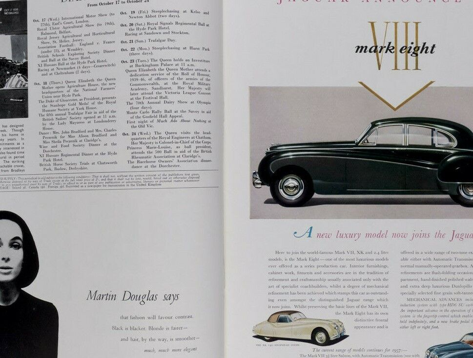 Tage Werner MOTOR SHOW NUMBER Jaguar Daimler car JOHN FRENCH Tatler magazine VTG