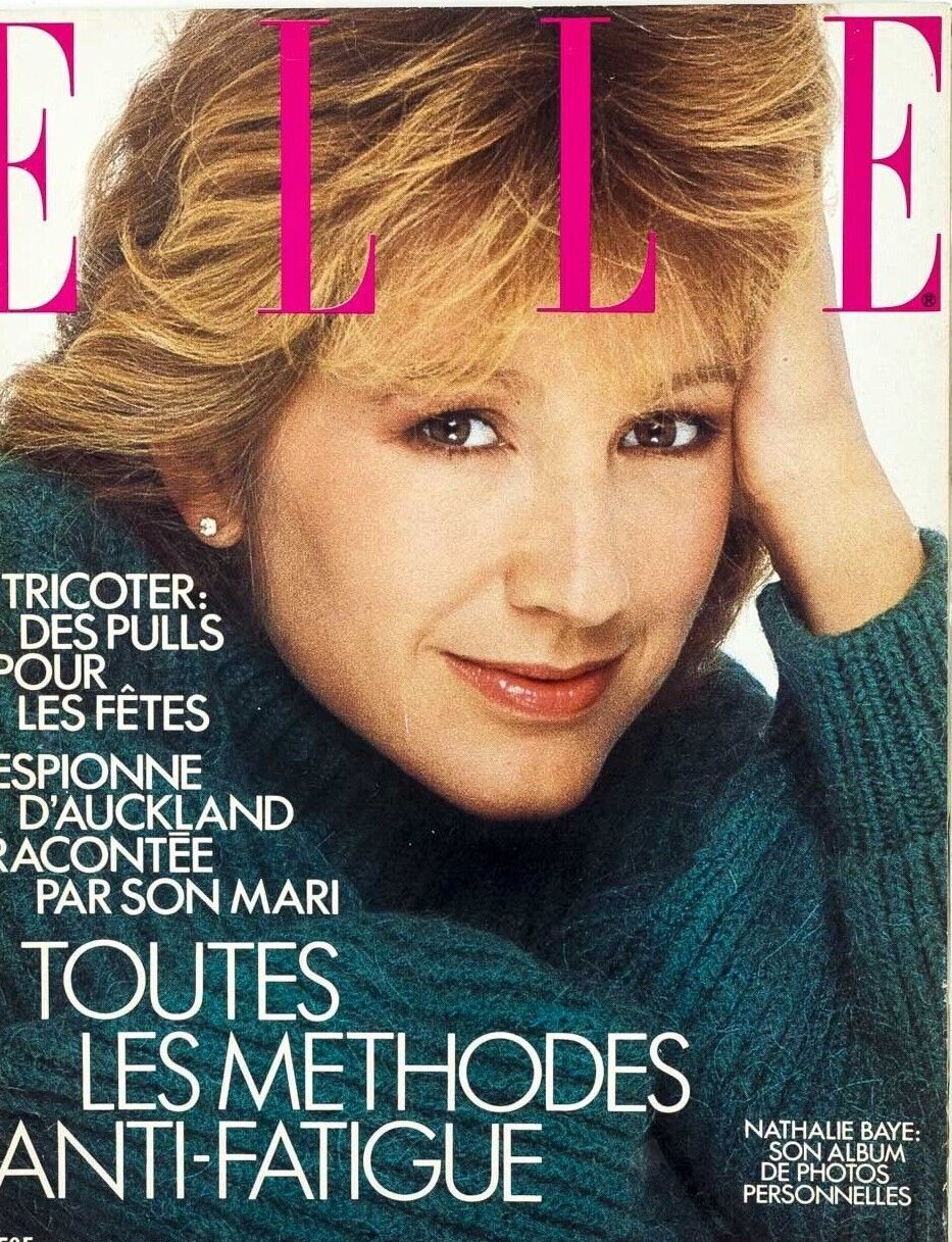 Nathalie Baye RAINBOW WARRIOR Espionage spy in NZ KNITWEAR French Elle magazine