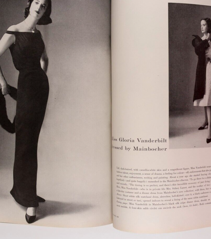 LISA BIGELOW Jacqueline de Ribes GLORIA VANDERBILT Vogue Dec 1959 Jane Fonda VTG