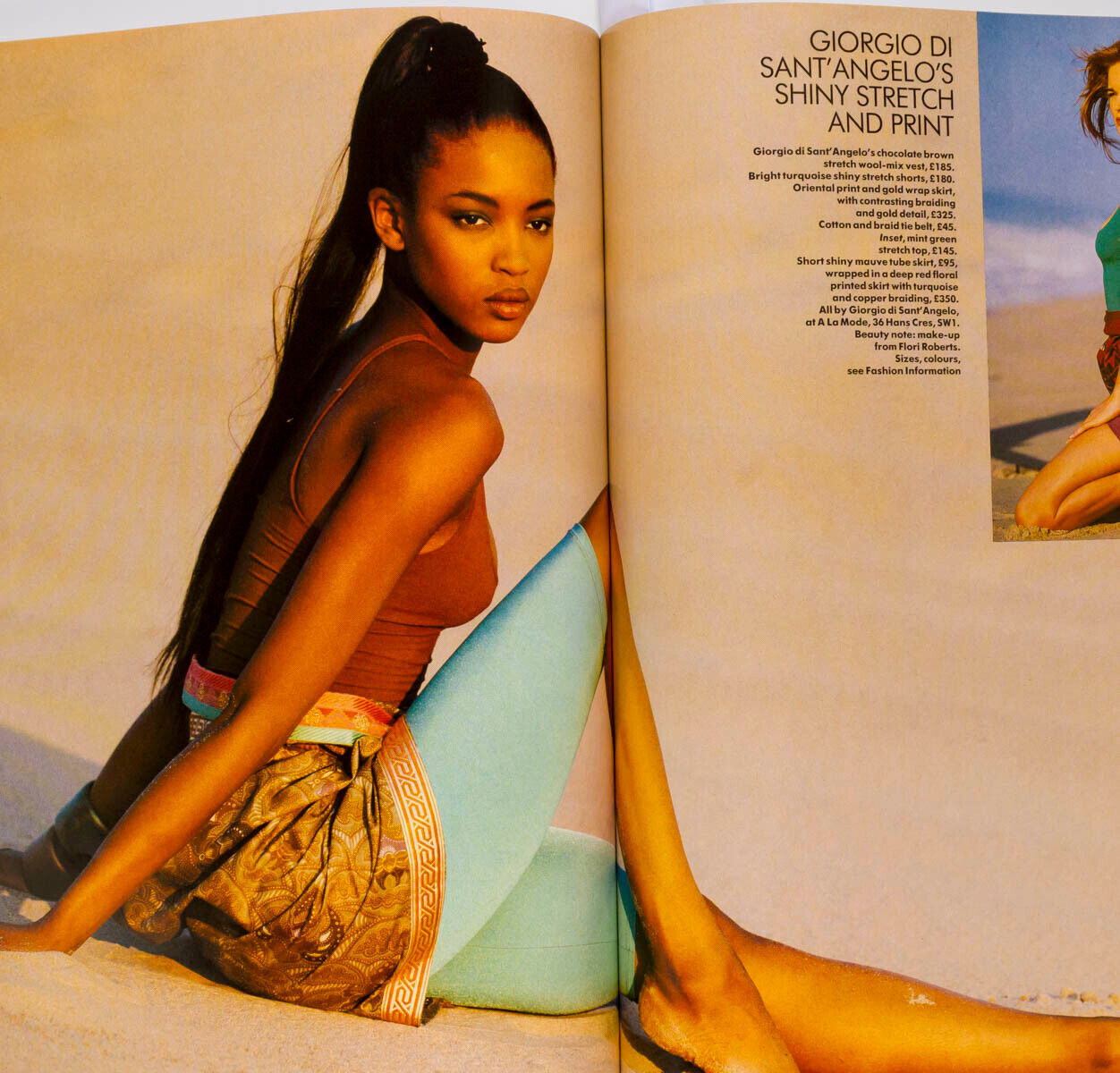 Cindy Crawford NAOMI CAMPBELL Howard Hodgkin VTG January 1988 VOGUE magazine