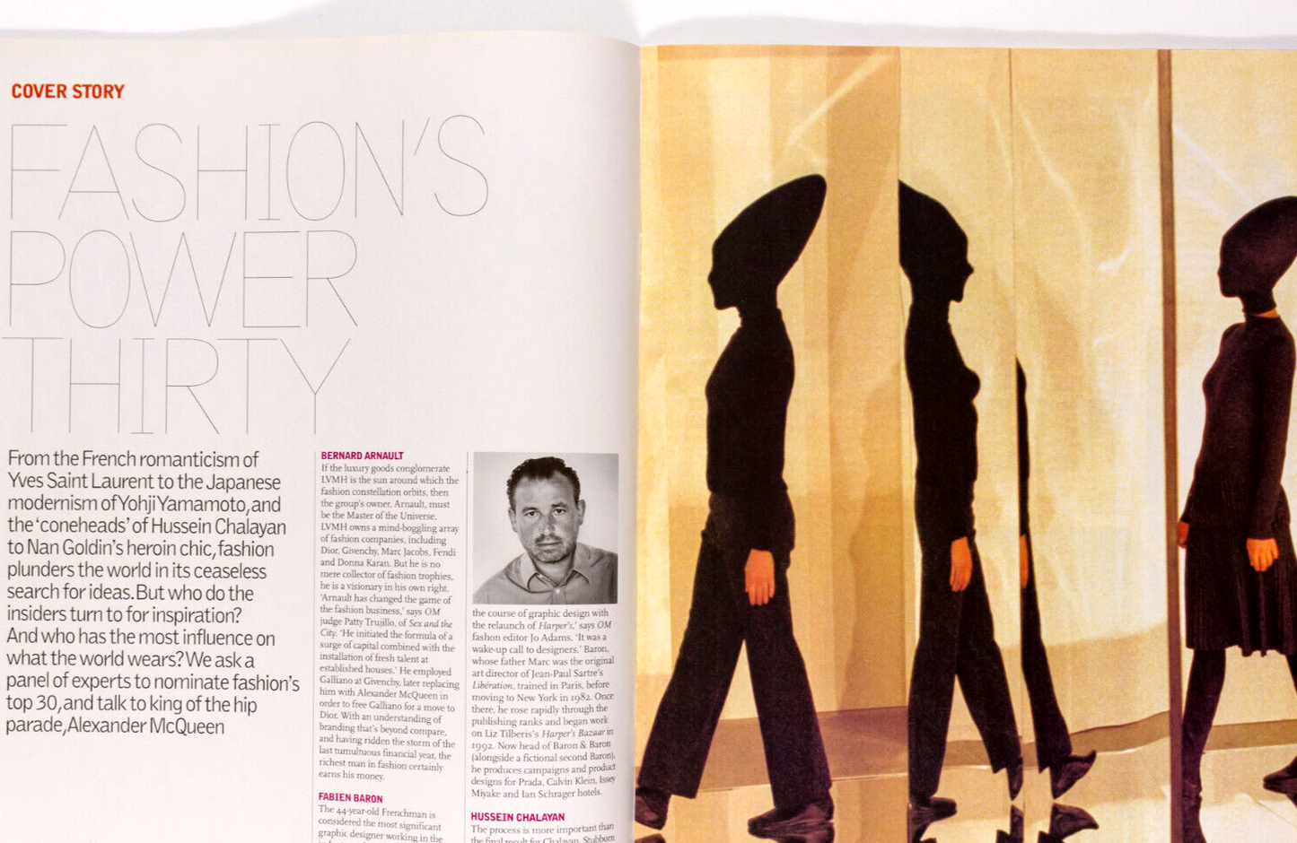 ALEXANDER MCQUEEN Phoebe Philo CHLOE SEVIGNY Observer magazine DENNIS HAYSBERT