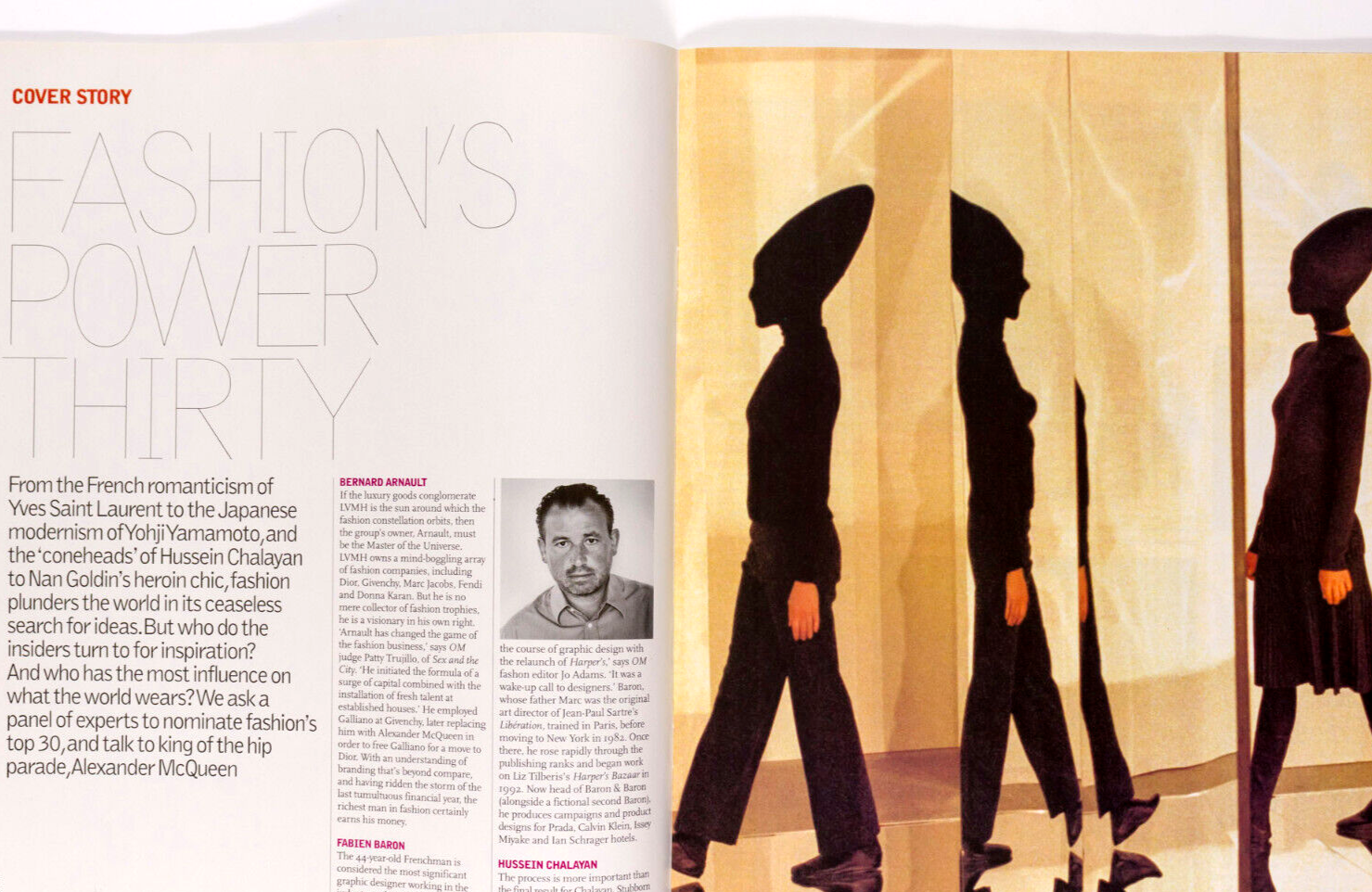 ALEXANDER MCQUEEN Phoebe Philo CHLOE SEVIGNY Observer magazine DENNIS HAYSBERT
