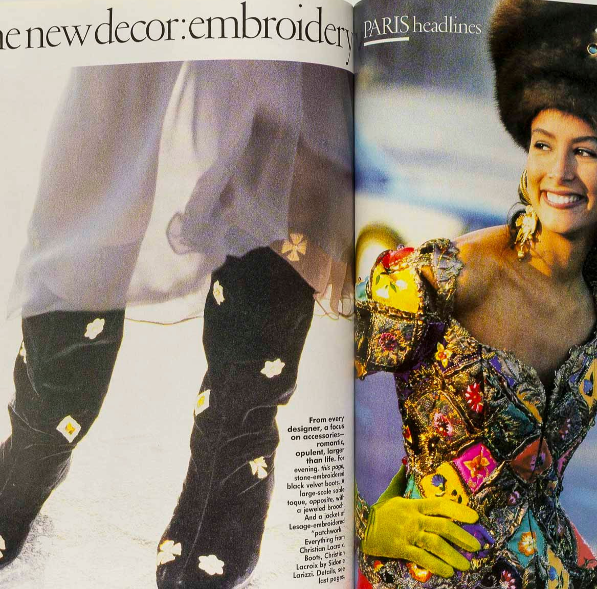 ANNA WINTOUR 1st Vogue magazine PETER LINDBERGH Jeans DENIM November 1988 vtg US