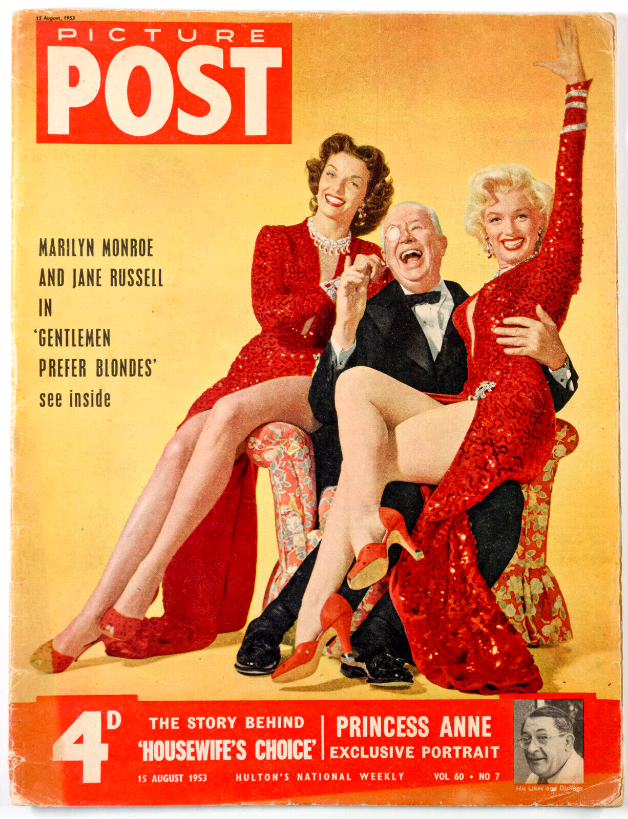 MARILYN MONROE Jane Russell PRINCESS ANNE ~ PICTURE POST magazine August 15 1953