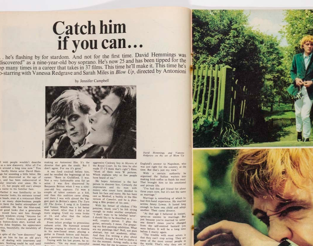 David Hemmings ADAM WEST BATMAN Ewelme WOMAN'S MIRROR magazine January 1967 WM