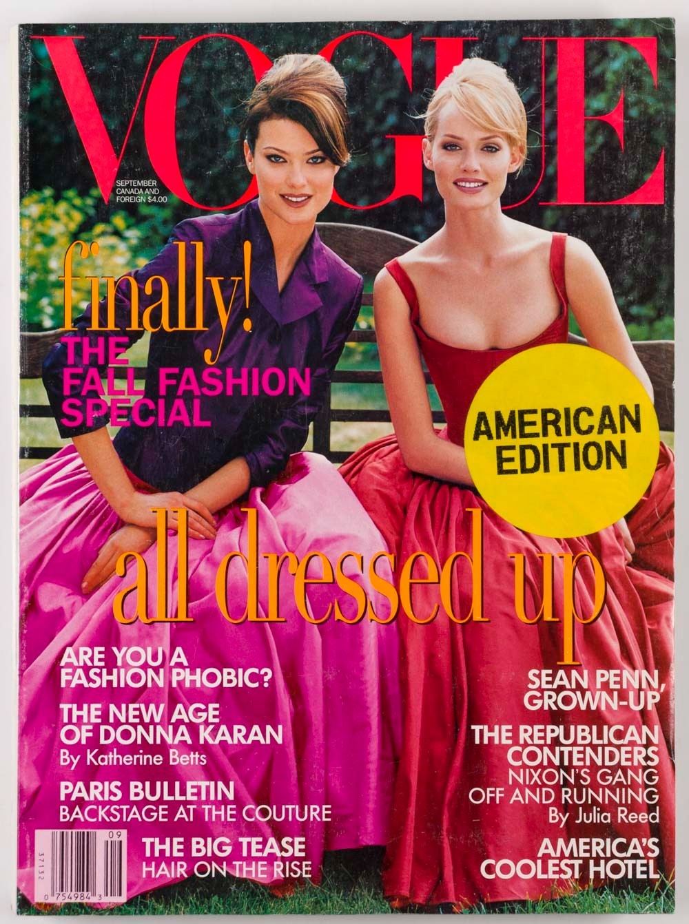 Amber Valletta FALL COUTURE Shalom Harlow VOGUE November 1995 30th birthday gift