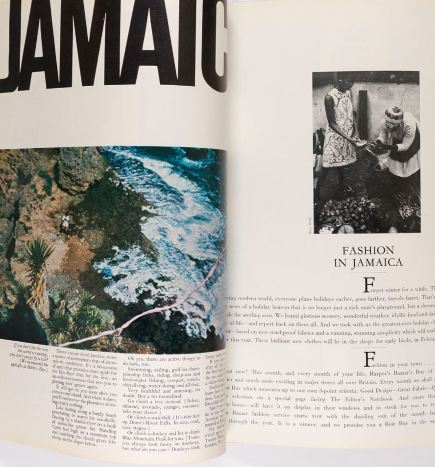 Editha Dussler JAMAICA Jill Kennington UK HARPERS BAZAAR February 1967 Benedetta
