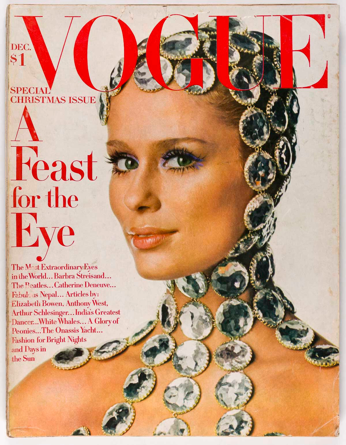 Lauren Hutton BEATLES Avedon BARBRA STREISAND Vogue December 1968 MEXICO Penn US