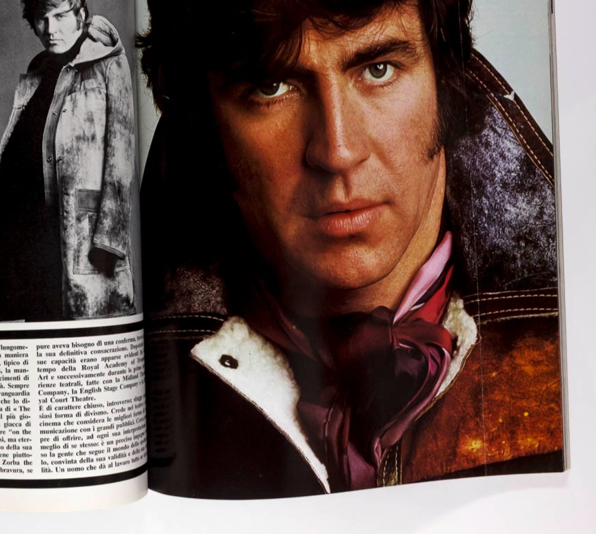 Terence Stamp ANDY WARHOL Tom Baker L'UOMO VOGUE May 1972 Alan Bates KEN RUSSELL