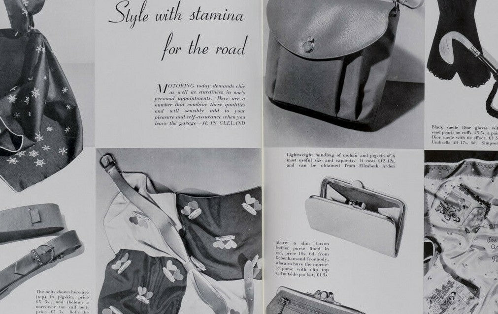 Tage Werner MOTOR SHOW Jaguar car JOHN FRENCH Tatler October 1956 Girls CLOTHES