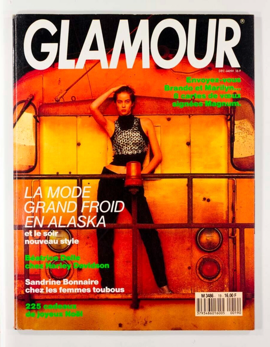 Beatrice Dalle SANDRINE BONNAIRE Emmanuelle Beart FRENCH GLAMOUR magazine 1989