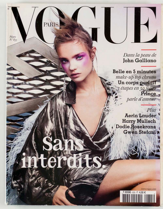 NATALIA VODIANOVA Gwen Stefani PRINCE Paris Vogue magazine March 2001 Galliano