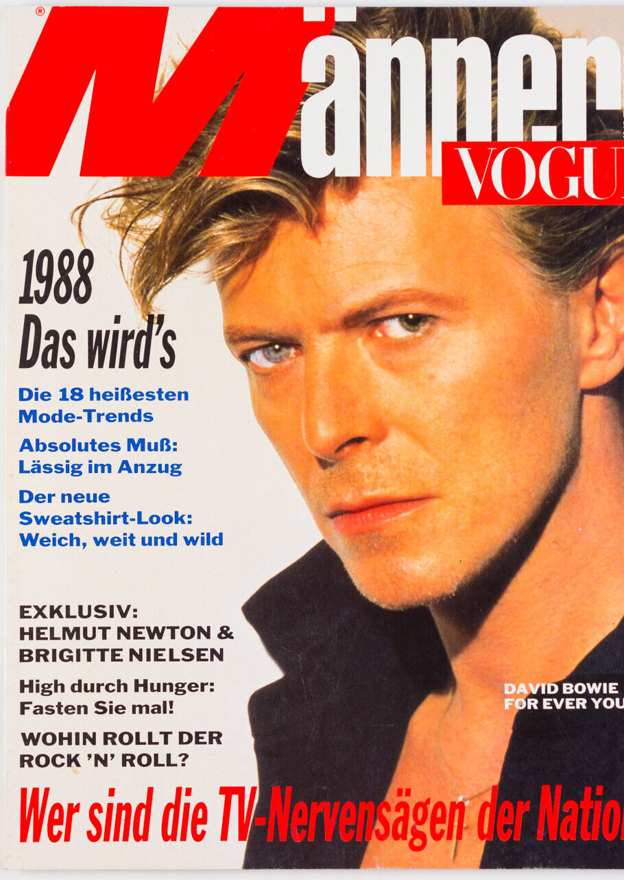 Herb Ritts DAVID BOWIE Brigitte Nielsen HELMUT NEWTON vtg MANNER VOGUE magazine