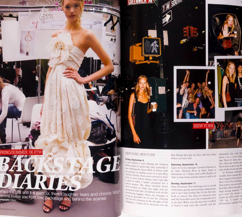 Gemma Ward edit MARC JACOBS Lucian Freud VOGUE AUSTRALIA December 2005 Lily Cole