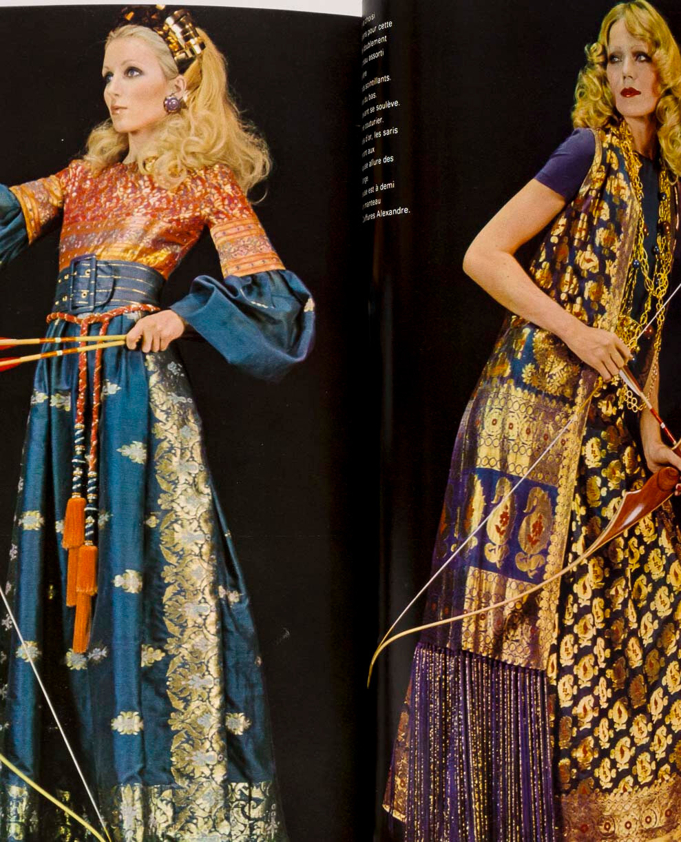 SPRING COLLECTIONS Saint Laurent RENE GRUAU L'Officiel magazine March 1971 DIOR