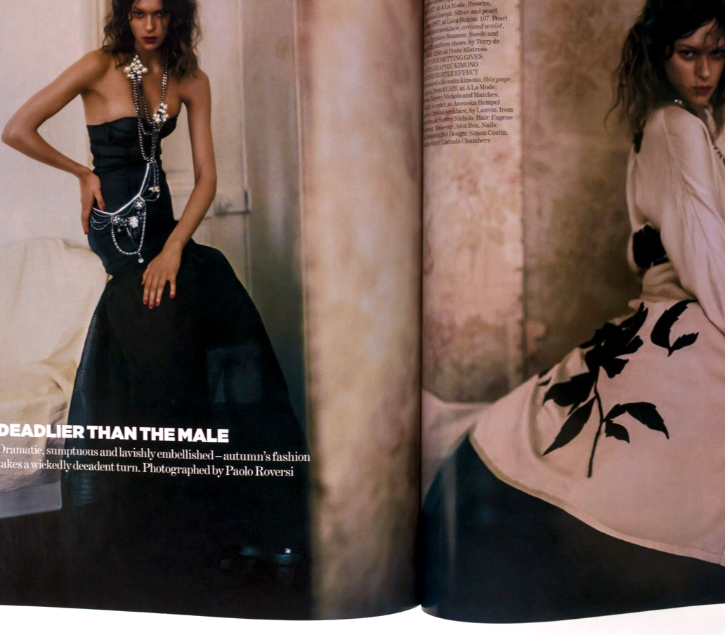 Kate Moss ELISE CROMBEZ Anita Pallenberg VOGUE September 2004 21st birthday gift