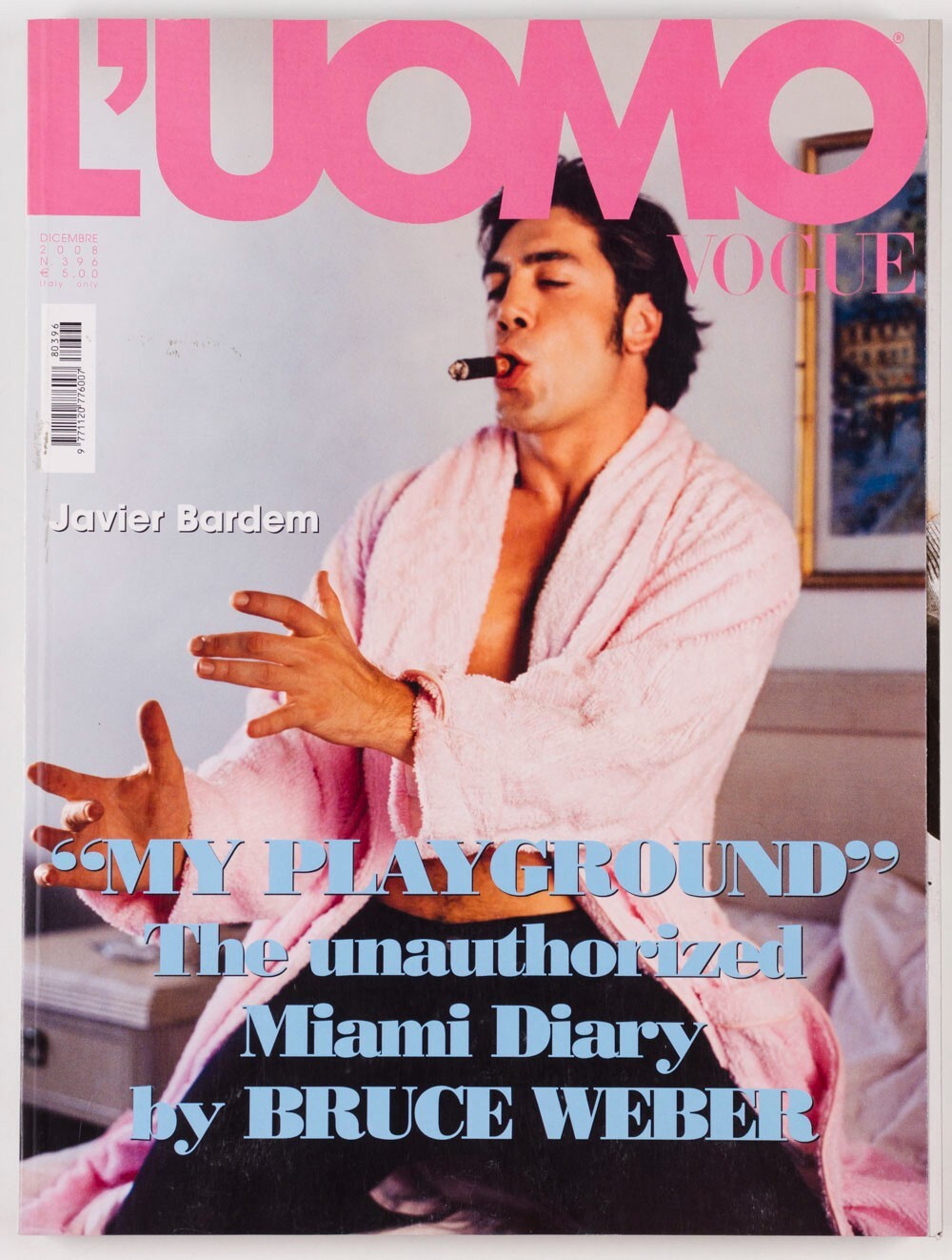 Javier Bardem BRUCE WEBER Amy Winehouse DASH SNOW Ryan McGinley L'UOMO VOGUE 396