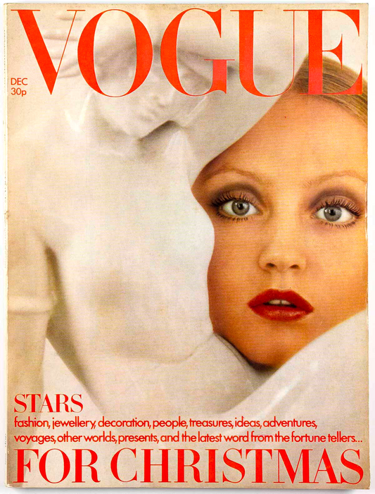 Ingrid Boulting MARC BOLAN Sellers MAGGIE SMITH  Vogue December 1972 Marsha Hunt