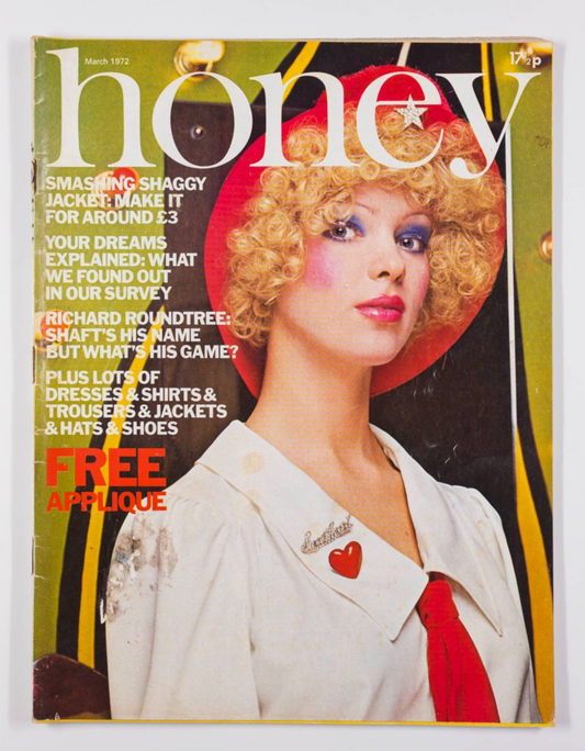 RICHARD ROUNDTREE Ken Loach VIVIENNE LYNN  Honey magazine March 1973 Mary Quant