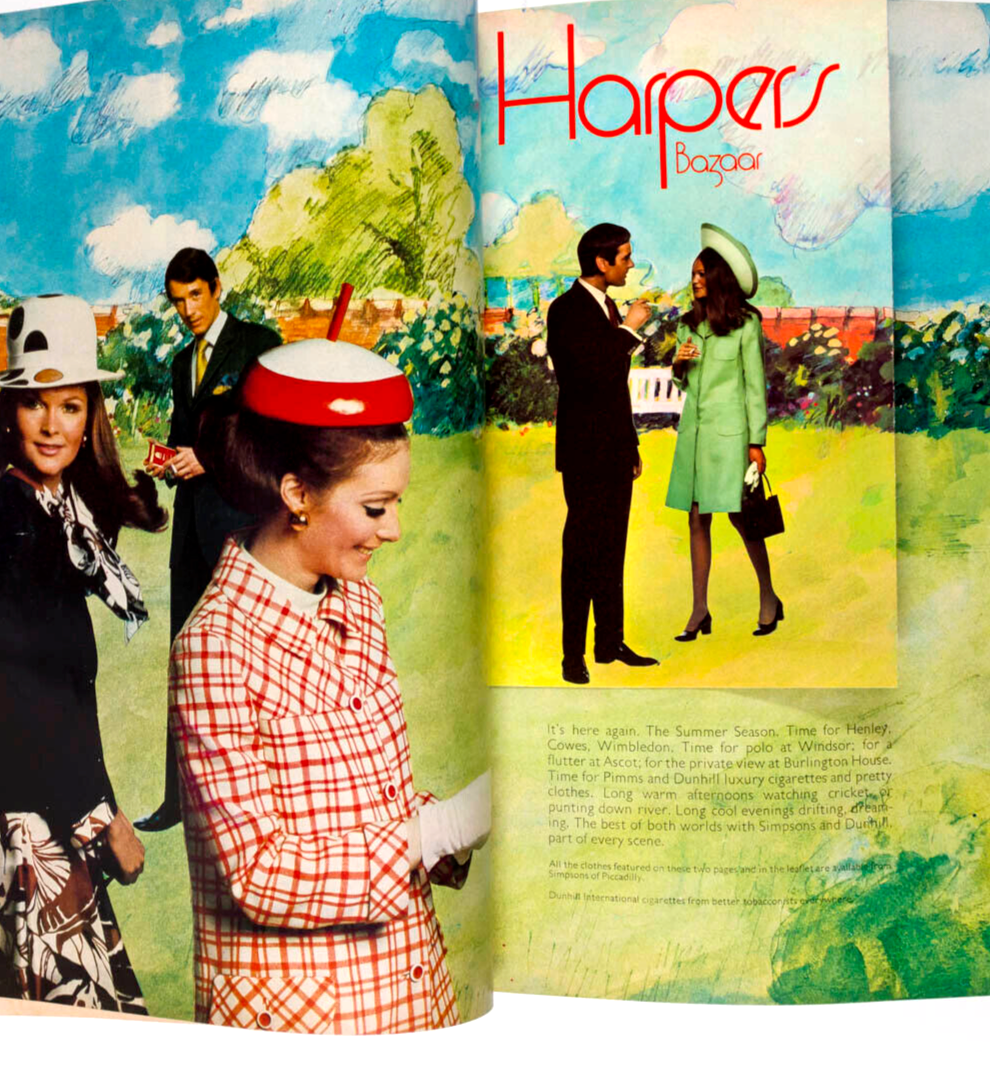SARAH MOON HARRI PECCINOTTI Peter Blake SUE LLOYD Harper's Bazaar May 1969