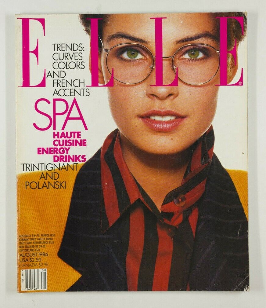 FAMKE JANSSEN Roman Polanski JEAN-LOUIS TRINTIGNANT French mode ELLE August 1986