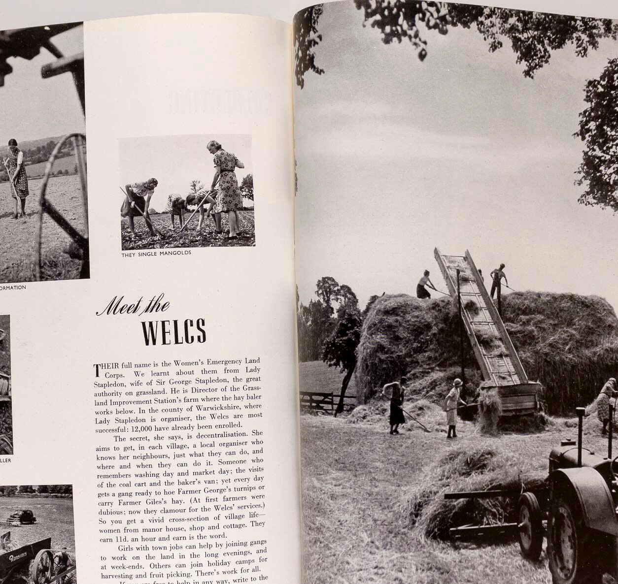 LEE MILLER Norman Parkinson LAND GIRLS Vogue August 1942 Pattern book WWII Bonds